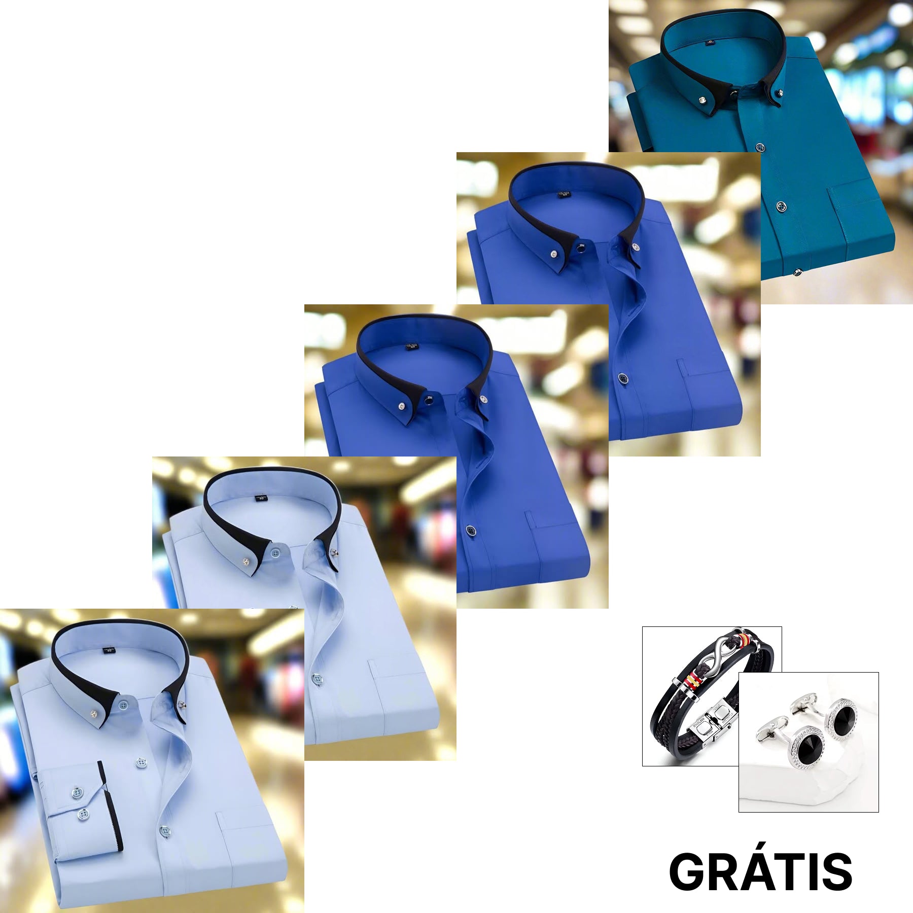 Jannik™ 5 Pack | Camisa clásica de manga larga + Regalo GRÁTIS